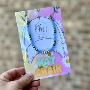 Blue & Silver Trucker Hat Chain